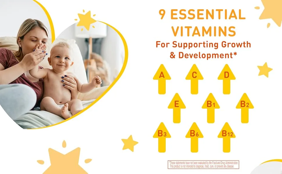 Enfamil Poly-Vi-Sol Liquid Multivitamin Supplement for Infants and Toddlers, 50 mL dropper bottle - 9 essential vitamins, supporting growth and development, A, C, D, E, B1, B2, B3, B6, B12