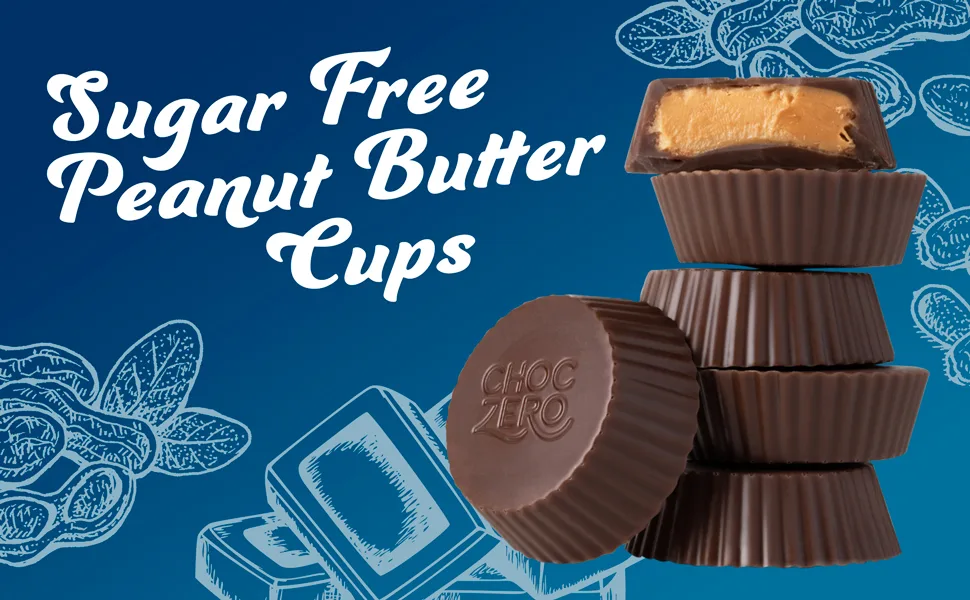 ChocZero Dark Chocolate Peanut Butter Cups 3 oz - ChocZero Keto Peanut Butter Cups