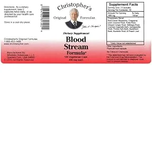 Christopher's Original Formulas Blood Stream Formula 450 mg 100 Vegetarian Caps - product information 2