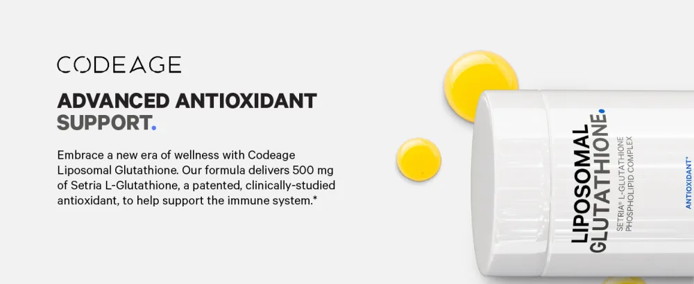 CodeAge Antioxidant Lipsomal Glutathione 60 Capsules - codeage liposomal glutathione, glutathione supplement 500 mg, glutathione pills, vegan