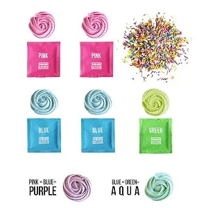 ColorKitchen Nature's Unicorn Colors & Sprinkles Set 1.69 oz (47.94 g) - Mixing Guide