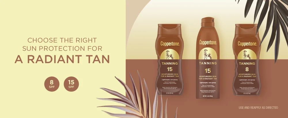 Coppertone Tanning Lightweight And Moisturizing SPF 15 8 fl oz (237 ml) - coppertone sunscreen, tanning lotion, tanning, suntan, lotion, sunscreen, sunblock, spf, sun protect