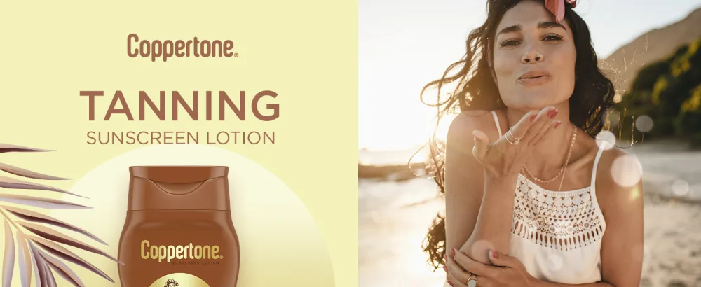 Coppertone Tanning Lightweight And Moisturizing SPF 15 8 fl oz (237 ml) - coppertone, tanning, sunscreen, sunblock, tan, spf, lotion, suntan lotion, coppertone sunscreen