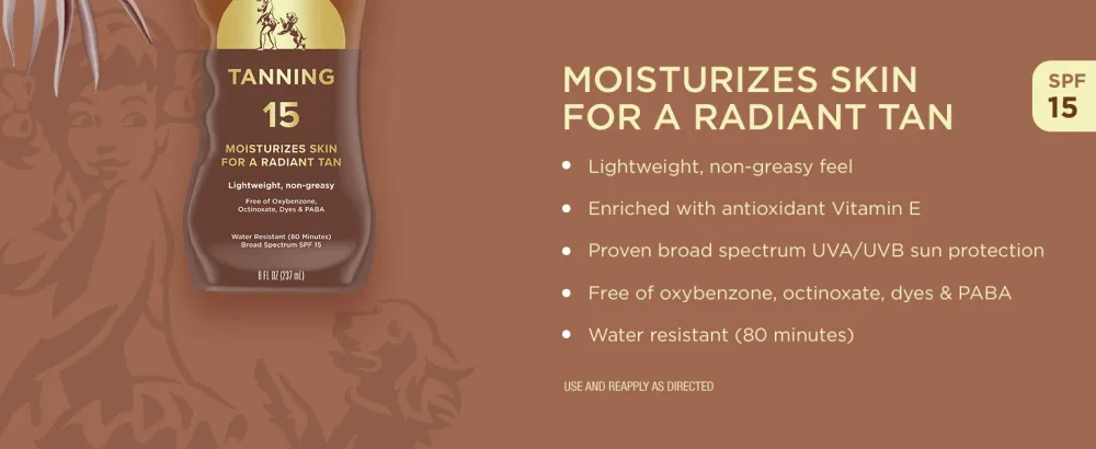 Coppertone Tanning Lightweight And Moisturizing SPF 15 8 fl oz (237 ml) - coppertone tanning, tanning lotion, sunscreen, coppertone sunscreen, suntan lotion, sunblock, tan