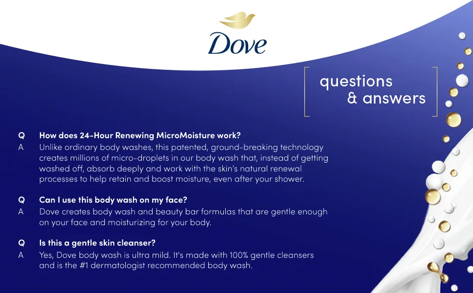 Dove Body Wash - Fragranced - 30.6 Oz. - Pack of 3 - product information 3