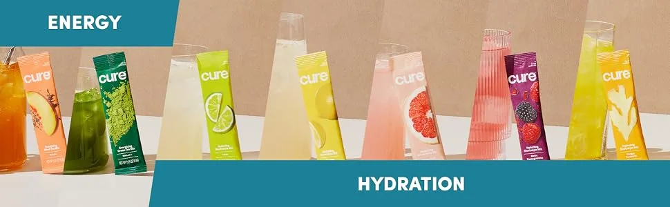 Cure Hydration Hydration Mix Golden Hour Ginger Turmeric 14 Packs 0.29 oz (8.3 g) Each - cure hydration