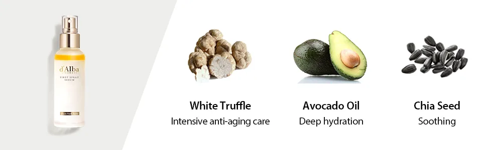 d'Alba White Truffle First Spray Serum 3.38 oz (100 ml) - Ingredients