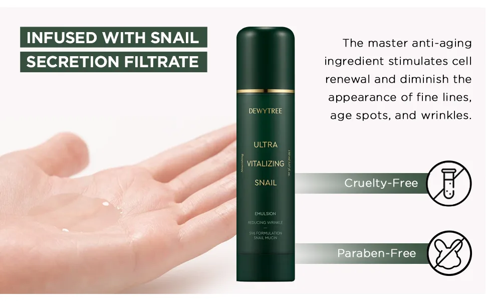 Dewytree Ultra Vitalizing Snail Essence Water 5.07 fl oz (150 ml) - product information 3