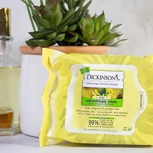 Dickinson Brands Original Witch Hazel Refreshingly Clean Cleansing Cloths  25 Wet Cloths - product information 5