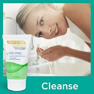 Differin Daily Deep Cleanser 4 fl oz (118 ml) - differin, face cleanser, face moisturizer, lotion, retinoid, differin gel, moisture, oil control