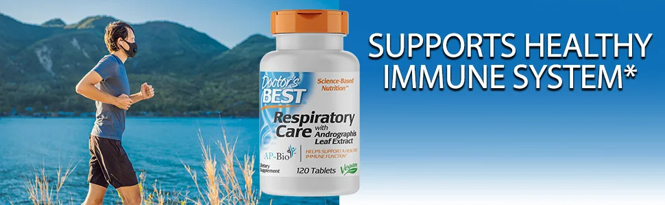 Doctor's Best Respiratory Care with Andrographis Leaf Extract 120 Tablets - Respiratory Care with Andrographis Leaf Extract healthy immune system function antioxidants