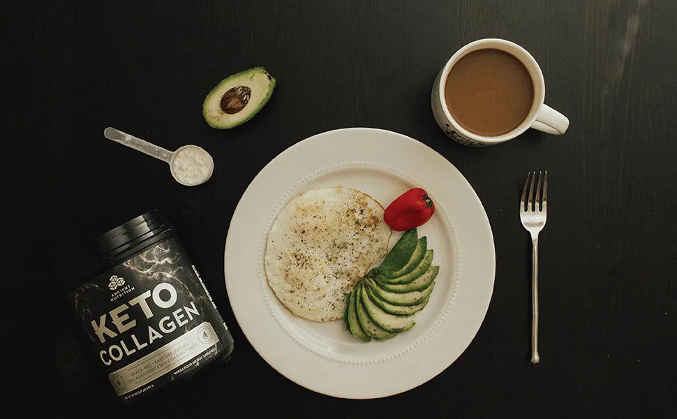 Dr. Axe / Ancient Nutrition Keto Collagen Collagen Protein + Coconut MCTs 1.19 lb (540 g) - KetoCollagen
