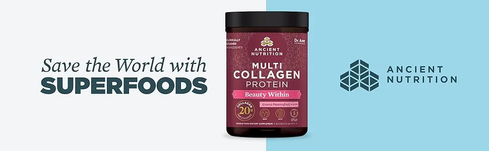 Dr. Axe / Ancient Nutrition Multi Collagen Protein Beauty Within Guava Passionfruit 1.15 lb (522 g) - product information 2