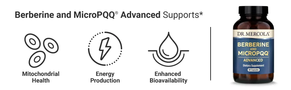 Dr. Mercola Berberine and MicroPPQ Advanced 90 Capsules - Berberine and Micropqq Advanced