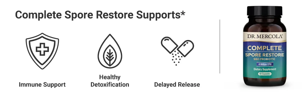 Dr. Mercola Complete Spore Restore 4 Billion CFU 90 Capsules - product information 1