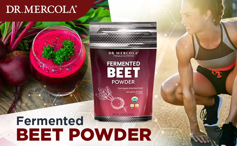 Dr. Mercola Fermented Beet Powder 5.29 oz (150 g) - beets