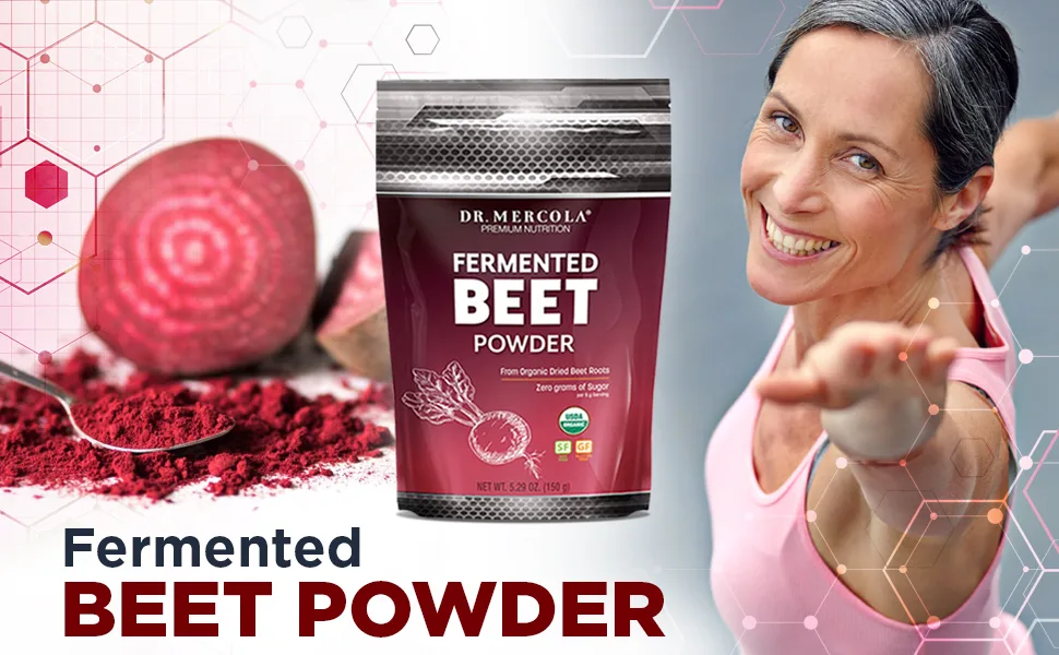Dr. Mercola Fermented Beet Powder 5.29 oz (150 g) - fermented beet powder