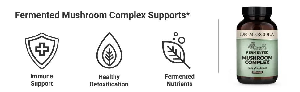 Dr. Mercola Fermented Mushroom Complex 90 Capsules - product information 1