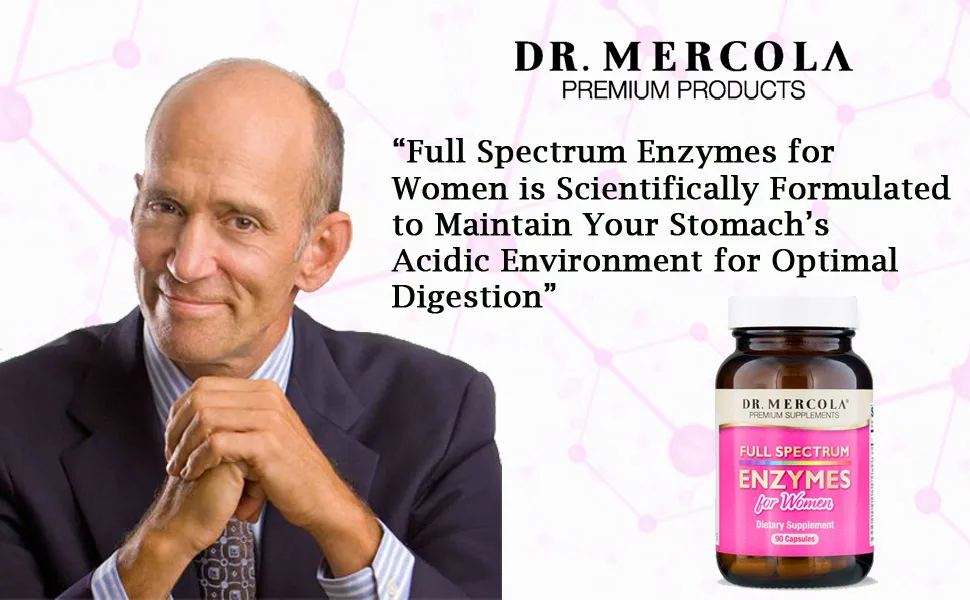 Dr. Mercola Full Spectrum Enzymes for Women 90 Capsules - product information 1