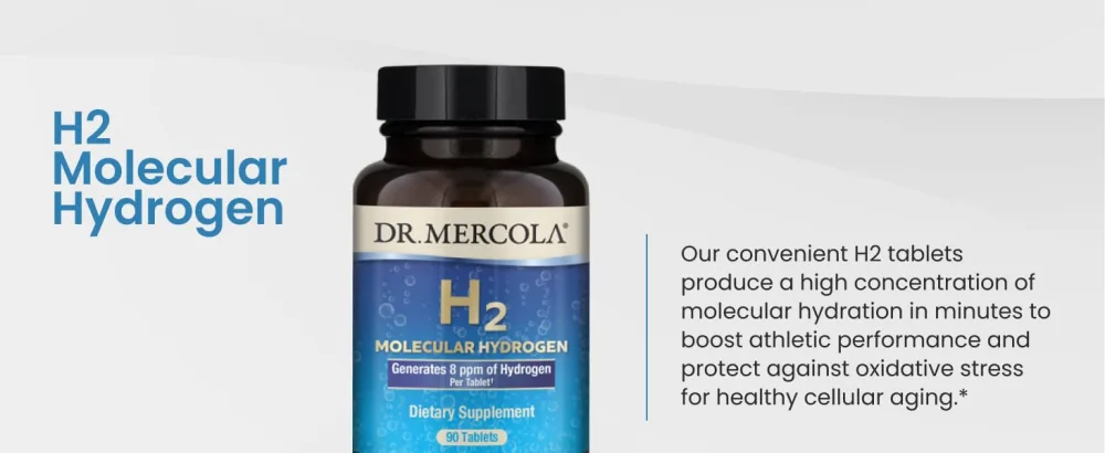 Dr. Mercola H2 Molecular Hydrogen 30 Tablets - H2 Molecular Hydrogen