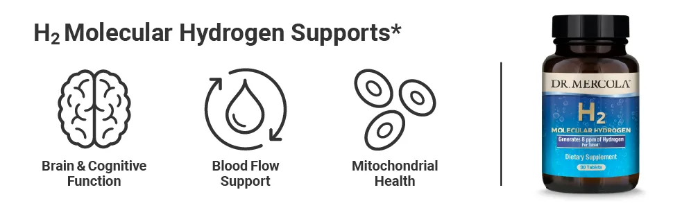 Dr. Mercola H2 Molecular Hydrogen 90 Tablets - product information 1