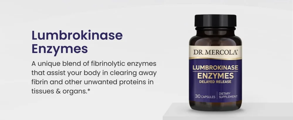 Dr. Mercola Lumbrokinase Enzymes 30 Capsules - Complete Probiotics