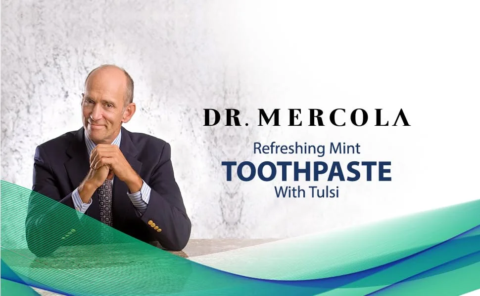 Dr. Mercola Refreshing Toothpaste with Tulsi Cool Mint 3 oz (85 g) - dr. mercola