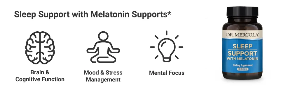 Dr. Mercola Sleep Support with Melatonin 30 Tablets - product information 1