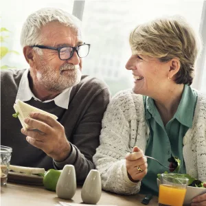 Dr. Whitaker Berberine + GlucoGOLD 90 Tablets - image of man and woman eating