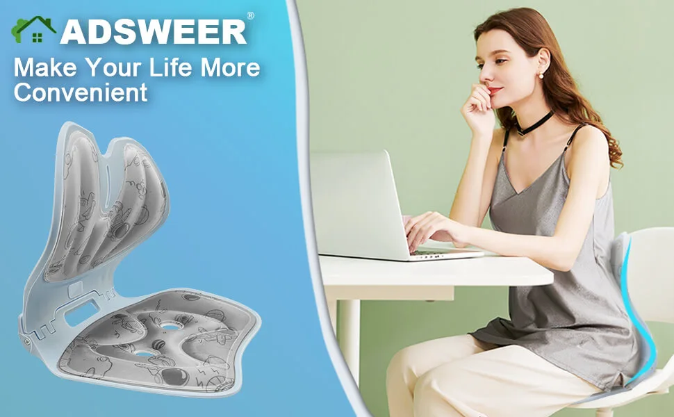 Lumbar Support Pillow for Office Chair, Ergonomic Back Support for Posture Correction and Back Pain Relief, Seat Cushion for Desk Chair, Bed and Floor (Medium - Grey) - product information 1