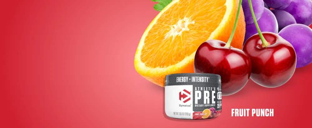 Dymatize Nutrition Athlete's Pre Pre-Workout Fruit Punch 7.05 oz (200 g) - athlete