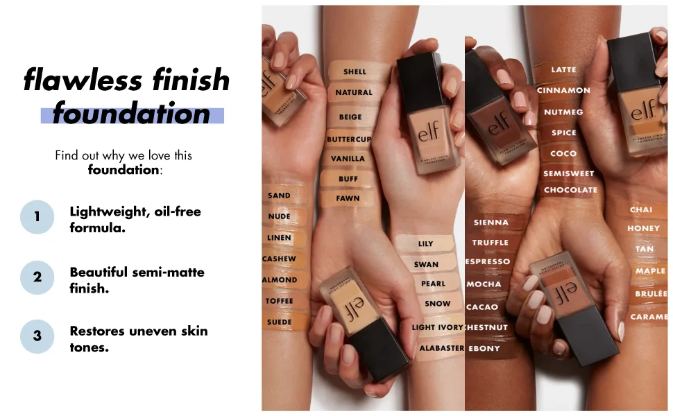 E.L.F. Flawless Finish Foundation Light Ivory 0.68 fl oz (20 ml) - product information 2