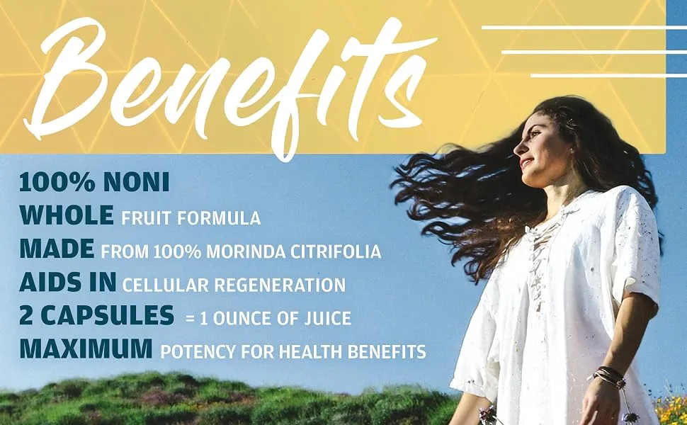 Earth's Bounty Noni Fruit Hawaiian 500 mg 60 Vegetarian Capsules - product information 5