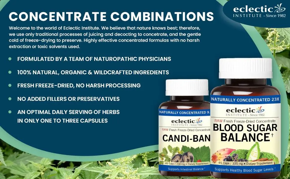 Eclectic Institute Raw Fresh Freeze-Dried Concentrate Adrenal Support 400 mg 45 Caps - Eclectic