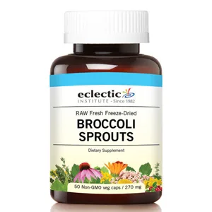Eclectic Institute Raw Fresh Freeze-Dried Broccoli Sprouts 270 mg 150 Non-GMO Veg Caps - product information 2