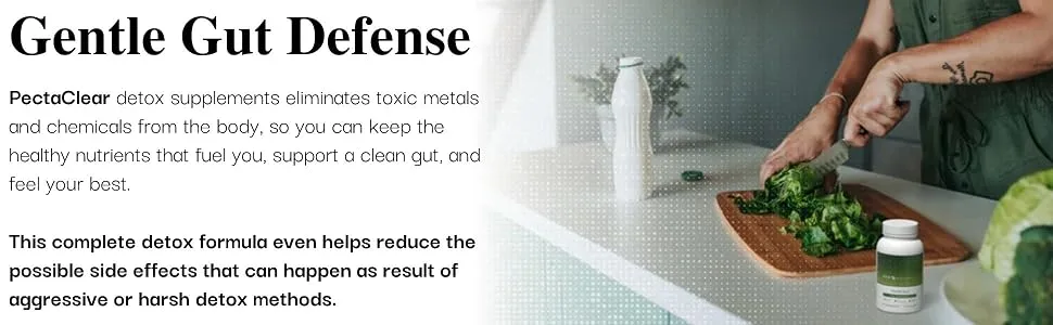 Econugenics PectaClear Environmental Toxin Cleanse 180 Vegetable Capsules - PectaClear detox supplements eliminates toxic metals and chemicals from the body