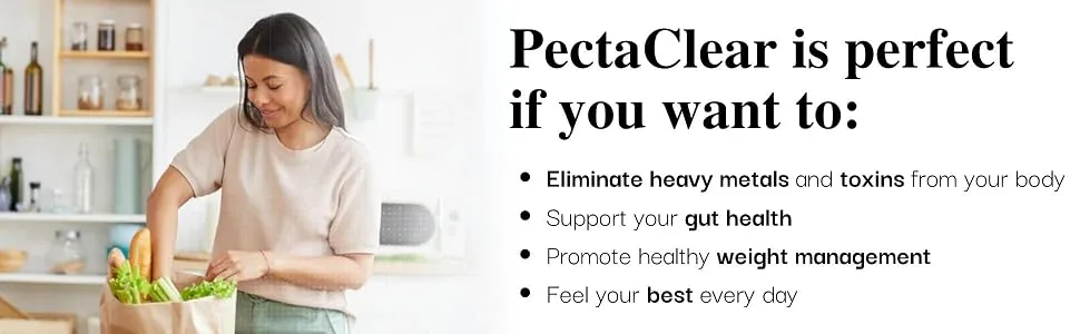Econugenics PectaClear Environmental Toxin Cleanse 180 Vegetable Capsules - pectaclear heavy metal detox supplement natural organic