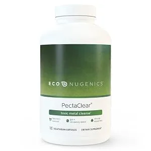 Econugenics PectaClear Environmental Toxin Cleanse 180 Vegetable Capsules - Pectaclear Natural detox supplement herbal modified citrus pectin