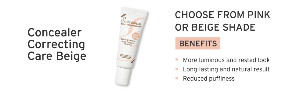Embryolisse Concealer Correcting Care Beige Shade 0.27 fl oz (8 ml) - Choose from Pink or Beige Shade