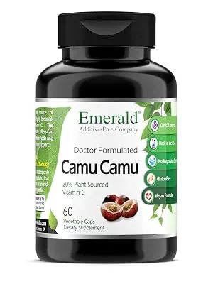 Emerald Laboratories Camu Camu 60 Vegetable Caps - camu camu nutritional supplement bottle image