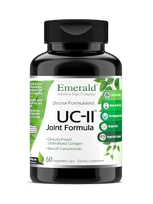 Emerald Laboratories UC-II Joint Formula 60 Vegetable Caps - uc ii joint formula emerald laboratories vitamin supplement bottle image
