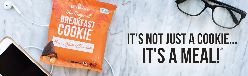 Erin Baker's The Original Breakfast Cookie Caramel Apple 12 Cookies 3 oz (85 g) Each - Breakfast Cookie, It