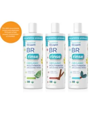 Essential Oxygen BR Organic Mouthwash Brushing Rinse Peppermint 16 fl oz (473 ml) - product information 1