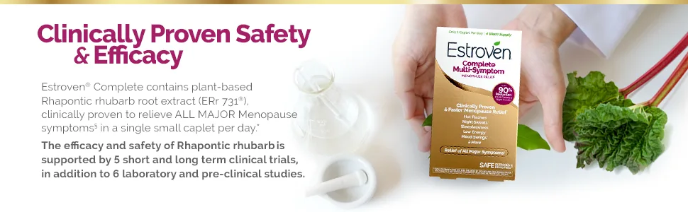 Estroven Complete Menopause Relief 28 Vegetarian Caplets - Estroven Complete Multi-Symptom Clinically Proven Safety
