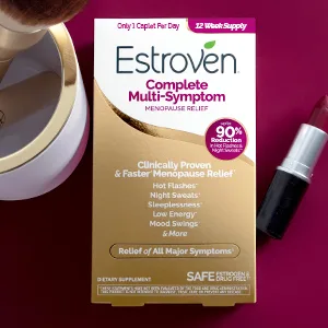 Estroven Complete Menopause Relief 28 Vegetarian Caplets - Estroven Multi-Symptom Menopause Relief