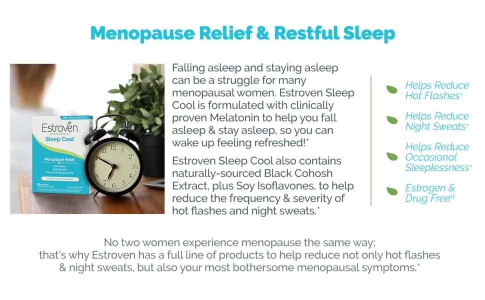 Estroven Menopause Relief + Sleep 30 Once Daily Caplets - Estroven Sleep Cool