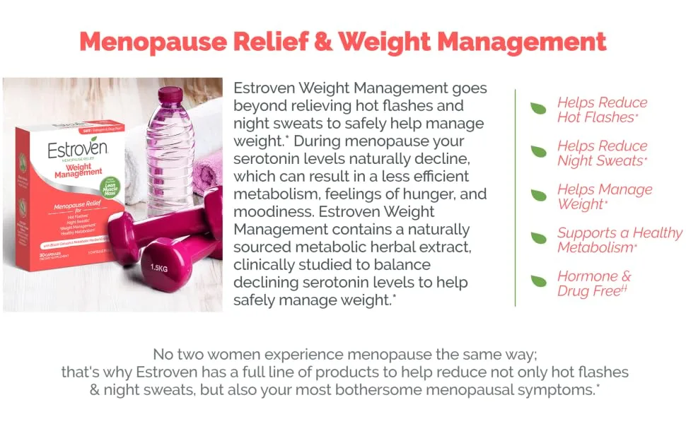 Estroven Menopause Relief + Weight 30 Once Daily  Capsules - weight management