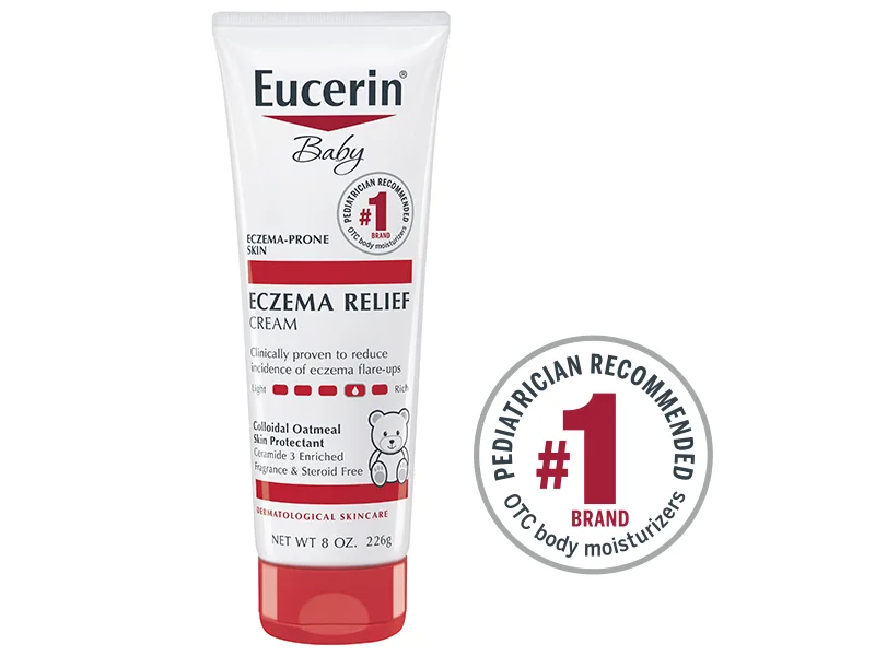 Eucerin Baby Eczema Relief Cream 8 oz (226 g) - eucerin eczema relief, eucerin baby, baby eczema cream, eczema cream baby, baby eczema