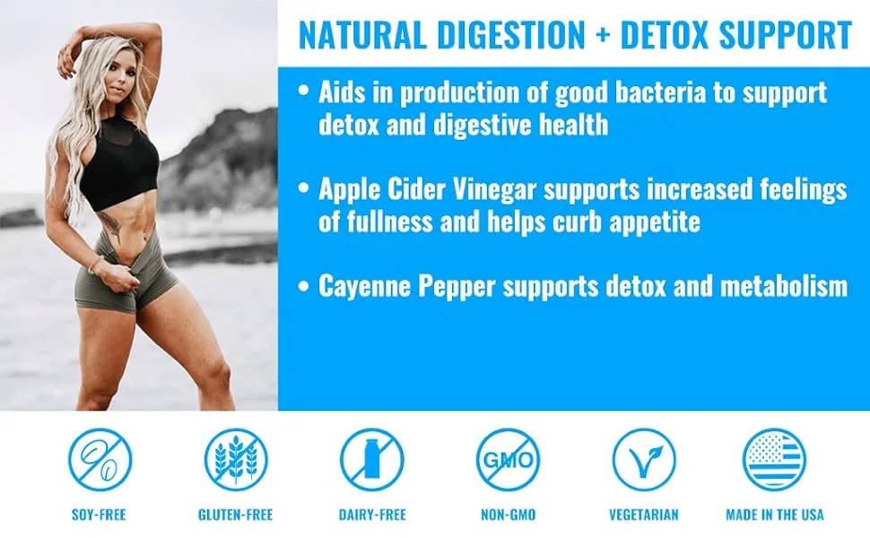 EVLution Nutrition Apple Cider Vinegar 60 Veggie Capsules - product information 4