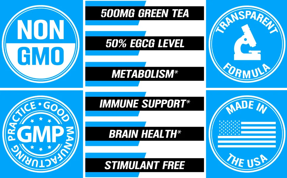 EVLution Nutrition Green Tea 60 Veggie Capsules - green tea